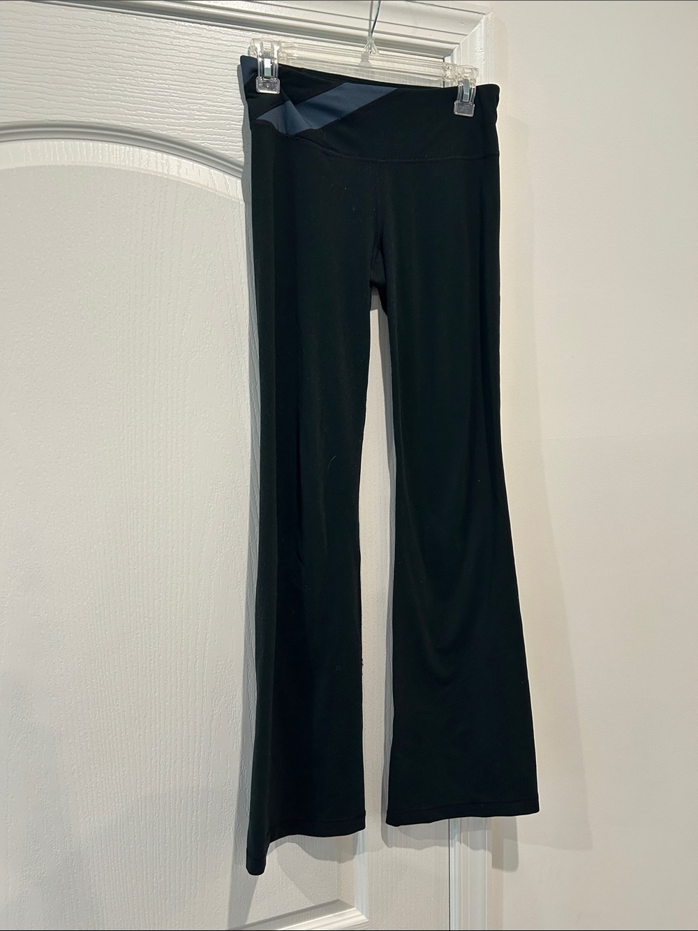 Under Armour Black Flared Yoga Pants with Dark Gray Waistband